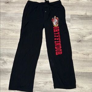 Men's Harry Potter Black Gryffindor Lounge Pants with Pockets